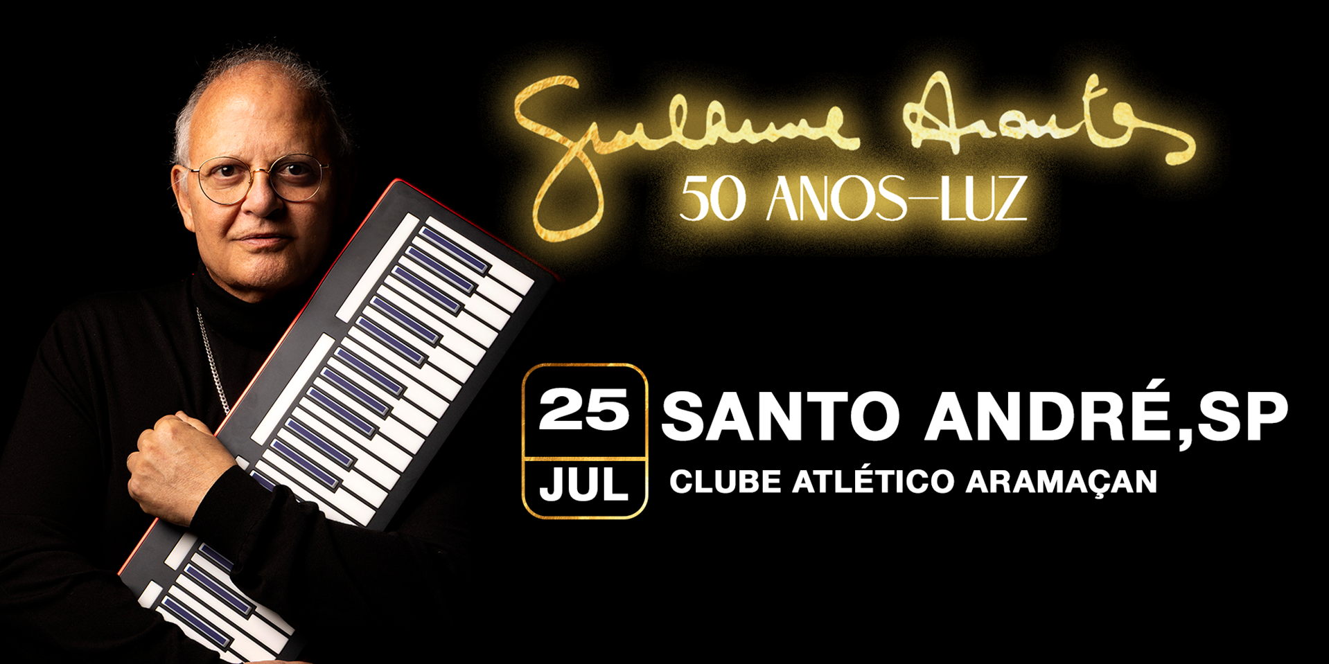 Banner do evento Guilherme Arantes em Santo André